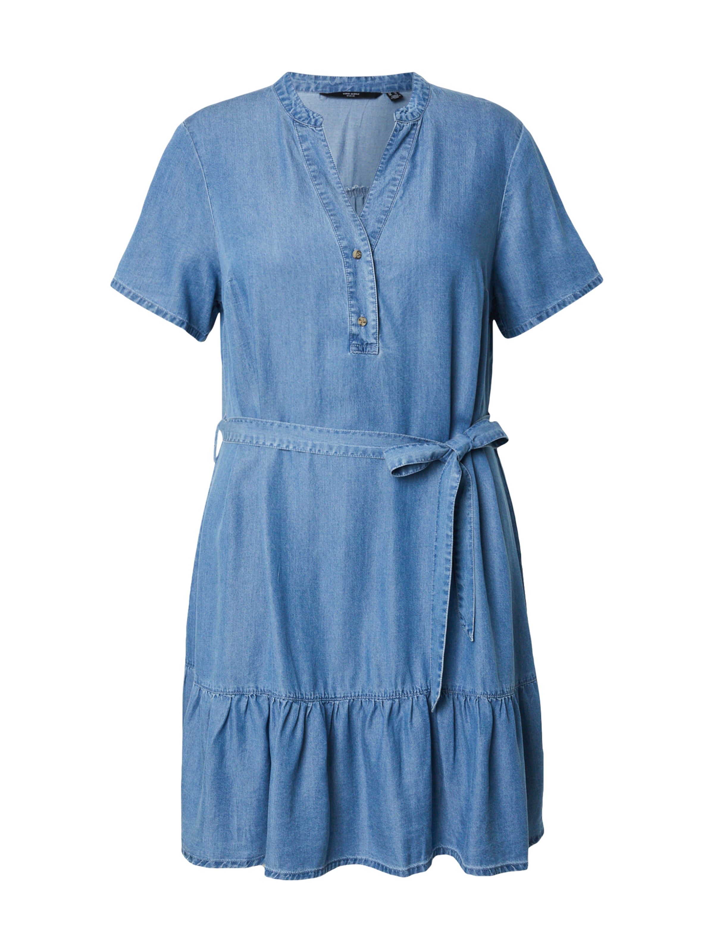 Vero Moda Curve Kleit 'VMCFLEUR', värv sinine: eest vaates