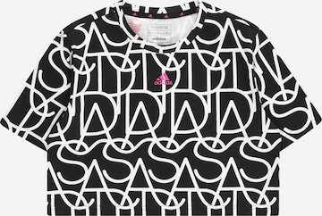 ADIDAS SPORTSWEAR - Camisa funcionais 'Brand Love Print  ' em preto: frente