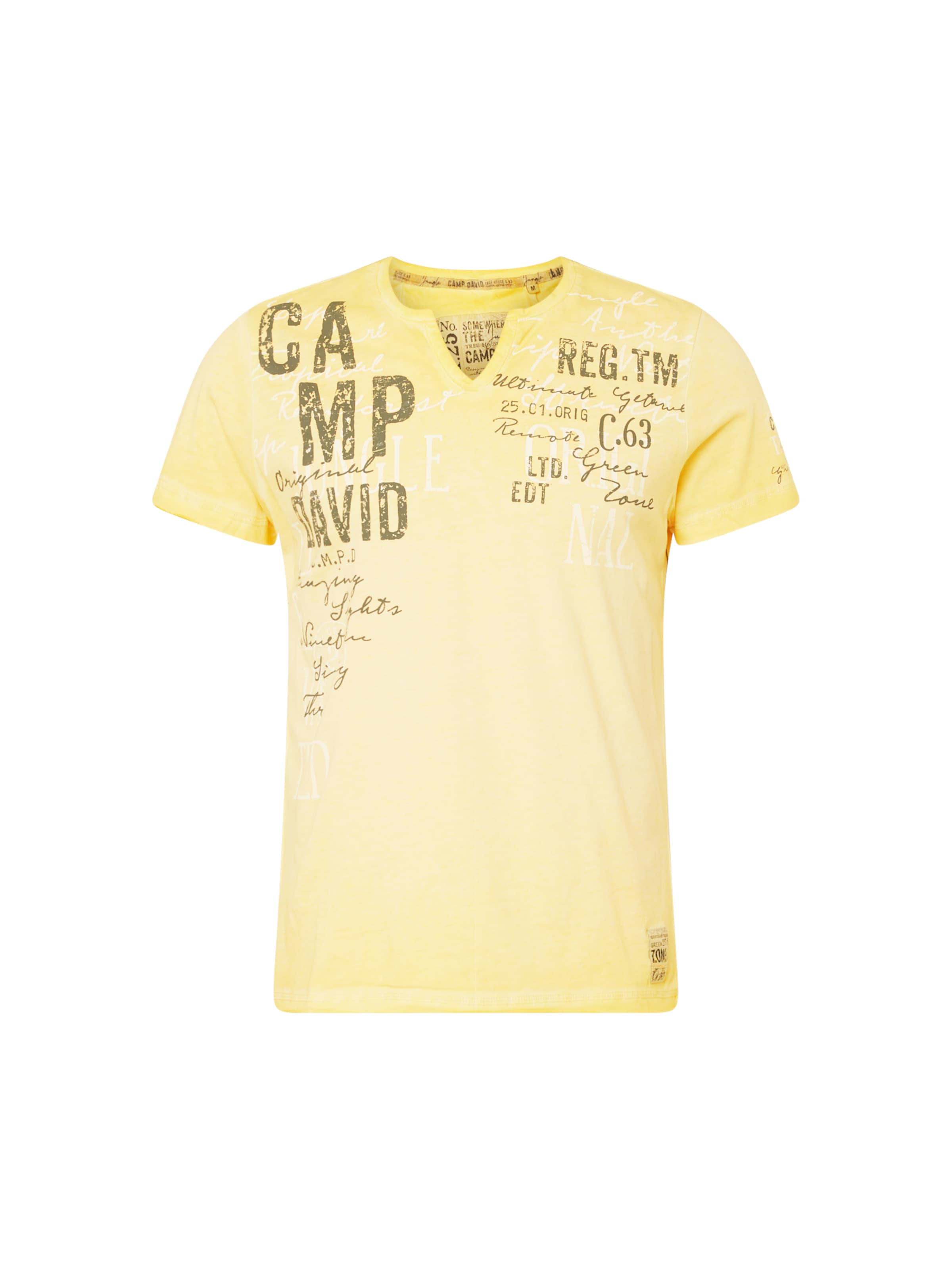 Maglietta 'Tree House' di CAMP DAVID in giallo: frontale