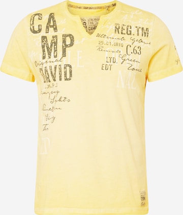 Maglietta 'Tree House' di CAMP DAVID in giallo: frontale