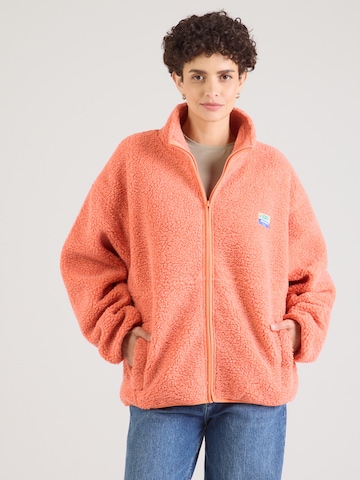AMERICAN VINTAGE Fleece jas 'HOKTOWN' in Oranje: voorkant