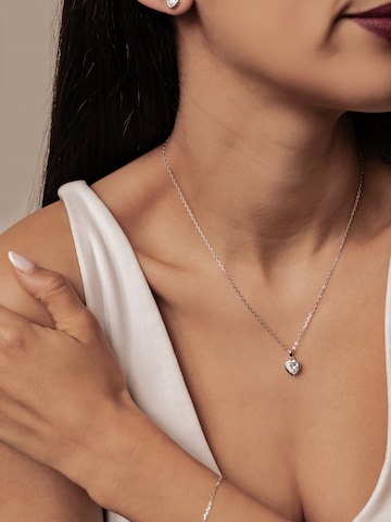Hey Happiness - Conjunto de joyería 'Shine Heart' en plata