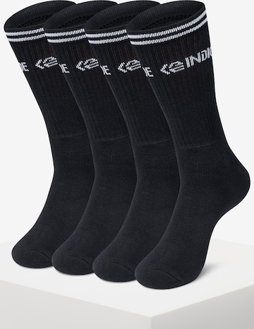 INDICODE JEANS Sokken 'Faltman' in Zwart: voorkant