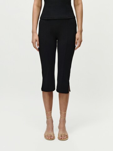 LeGer by Lena Gercke Slimfit Παντελόνι 'Dunja' σε μαύρο: μπροστά
