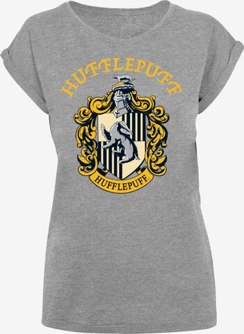 T-shirt 'Harry Potter Hufflepuff Crest' F4NT4STIC en gris : devant