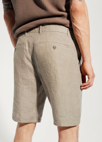 MANGO MAN Normální Kalhoty 'Carp' – béžová