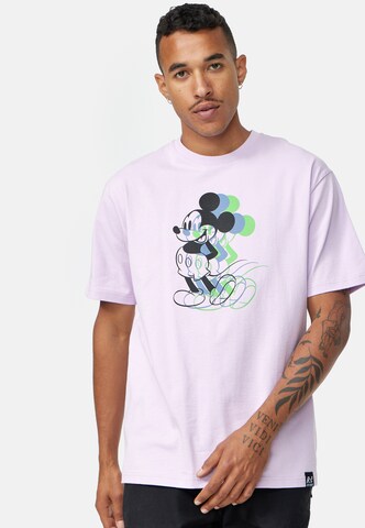 Recovered T-Shirt 'Disney 3 Tone Fade Mickey Mouse' in Lila: Vorderseite