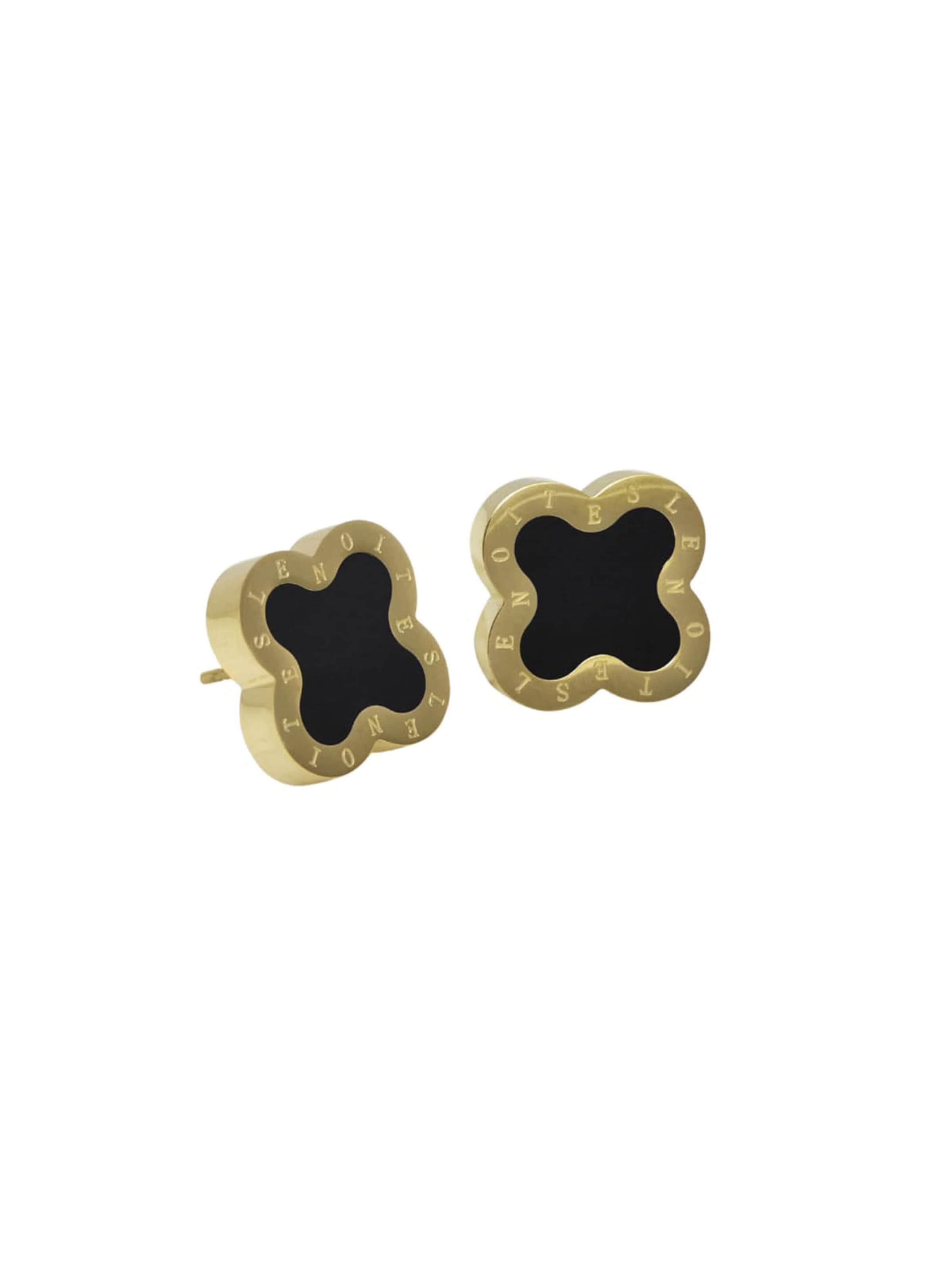 Lenoites Earrings in Gold: front