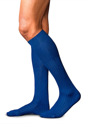 FALKE Knee High Socks 'No. 13 Finest Piuma Cotton' in Blue