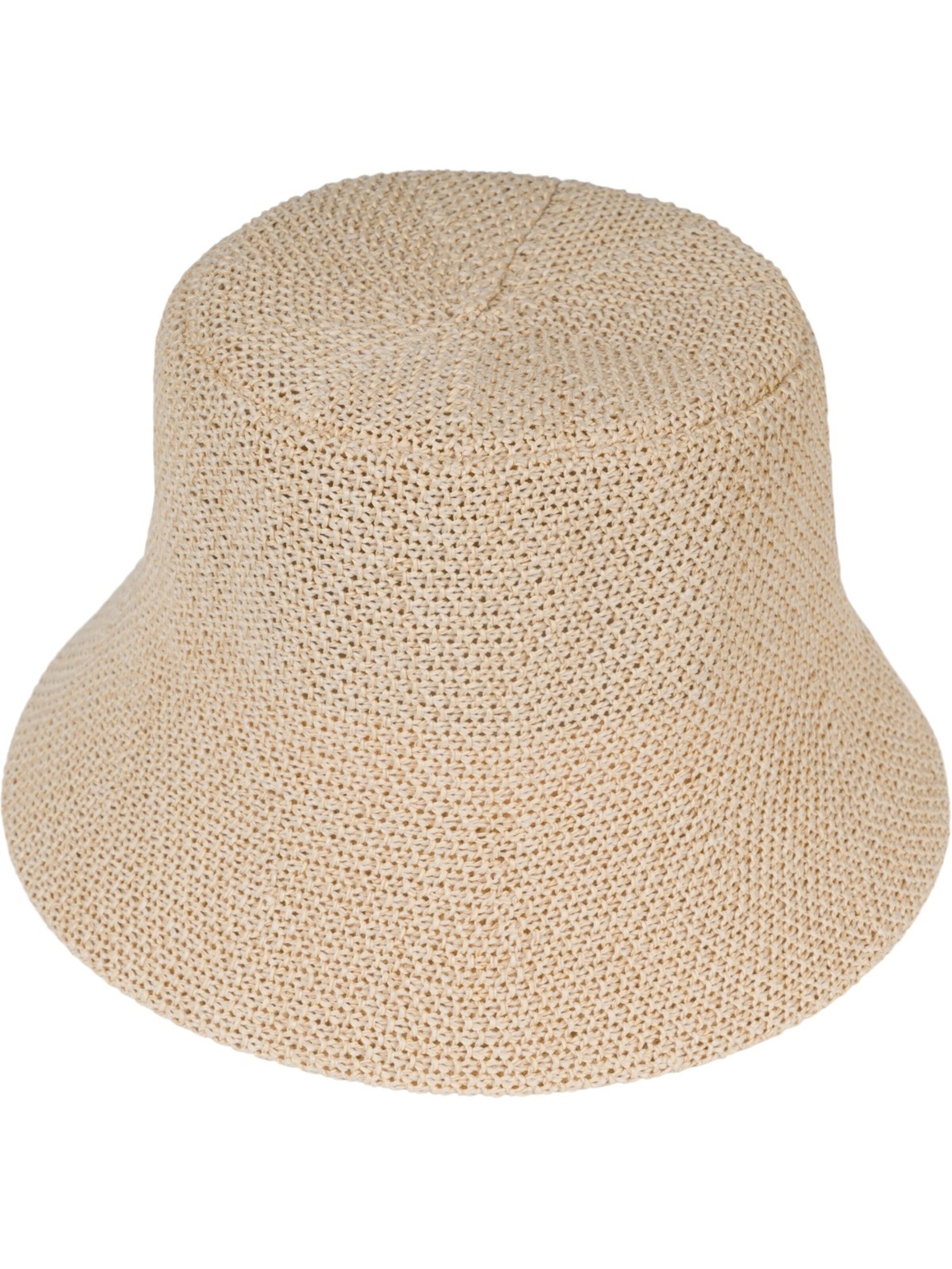 styleBREAKER Hut 'Fischerhut aus Papierstroh - Knautschhut'‌‌‌‌‌‌‌ in Beige