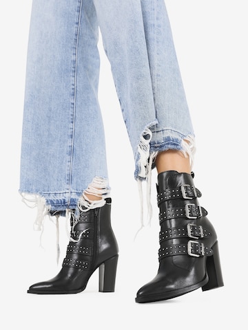 BRONX Ankle Boots 'New-Americana' in Black: front