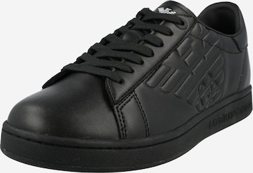 Baskets basses EA7 Emporio Armani en noir : devant