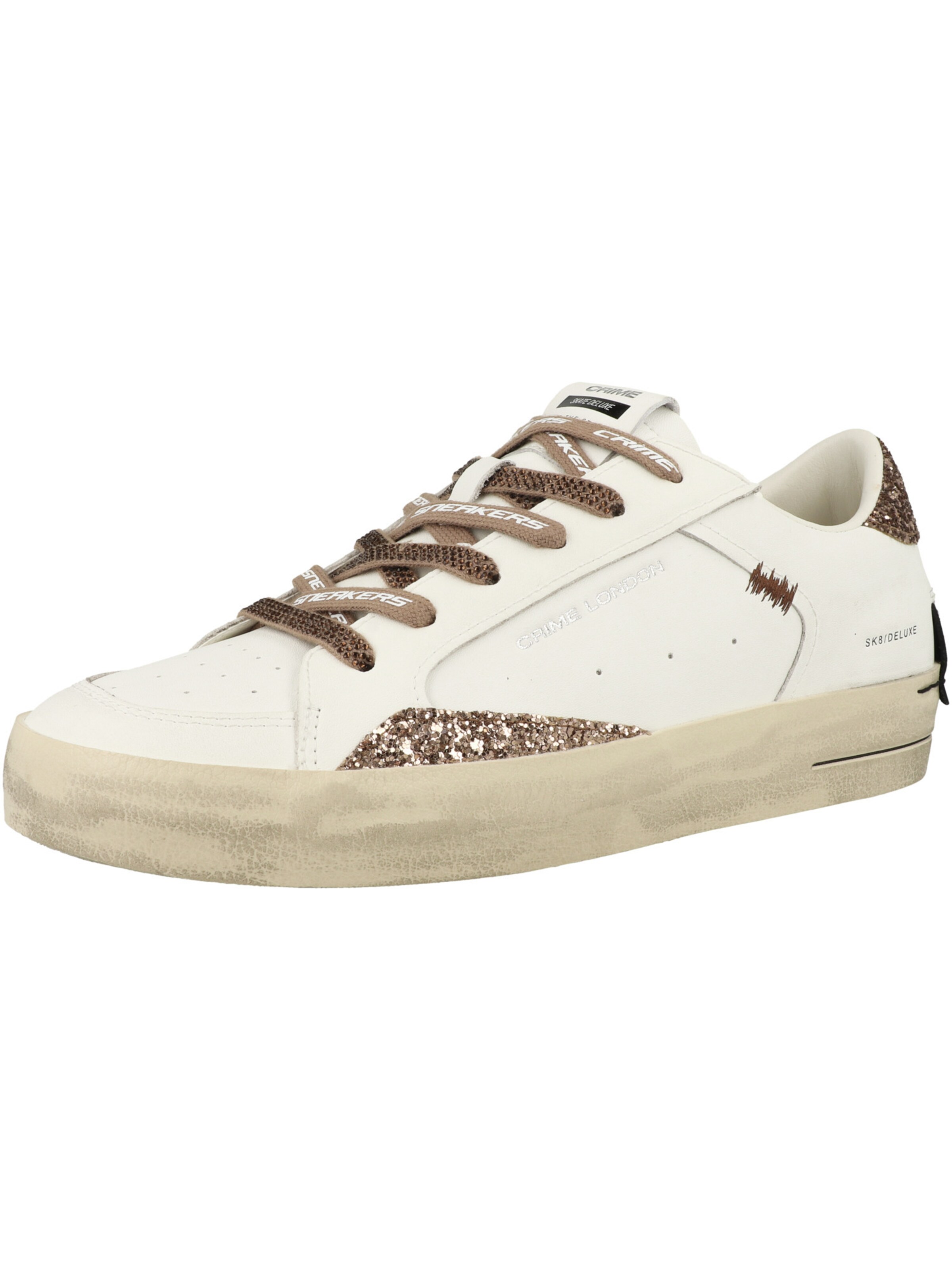 Baskets basses ' SK8 DELUXE ' Crime London en blanc