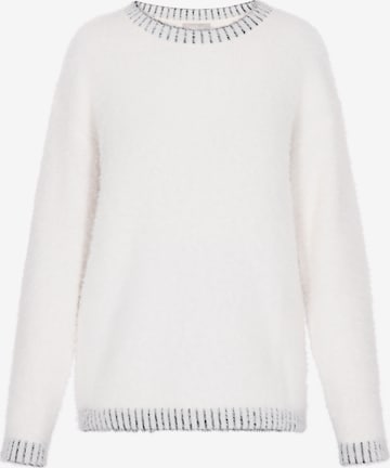 balts Usha Džemperis: no priekšpuses