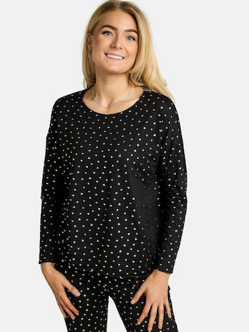 Liberte Essentiel Shirt ' ALMA-LS ' in Zwart: voorkant