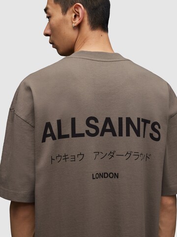 AllSaints Tričko 'Underground' - Sivá