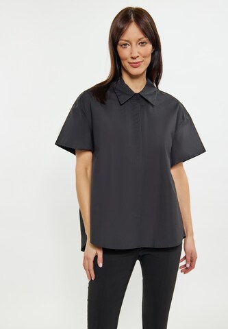 usha BLACK LABEL Blouse in Zwart: voorkant