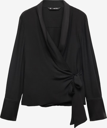 MANGO Blouse 'Rider' in Zwart: voorkant