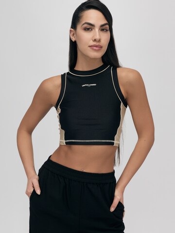 UNFOLLOWED x ABOUT YOU Top 'SUMMER' in Black: front