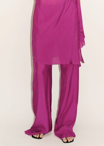 MANGO Wide Leg Hose 'Floris' in Lila: Vorderseite