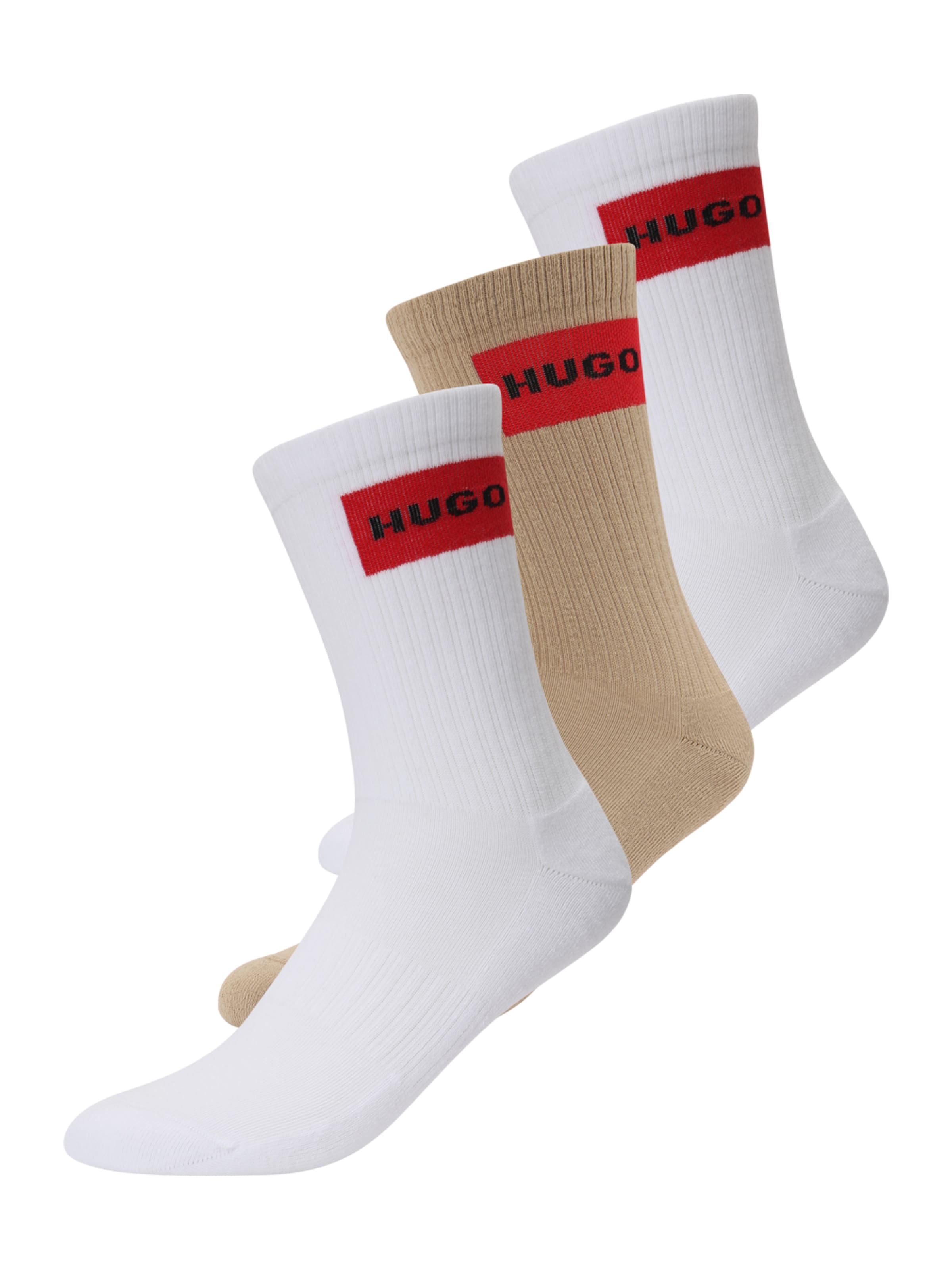 Șosete de la HUGO pe bej: față