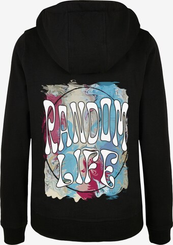 Merchcode Sweatshirt 'Random Life' in Zwart