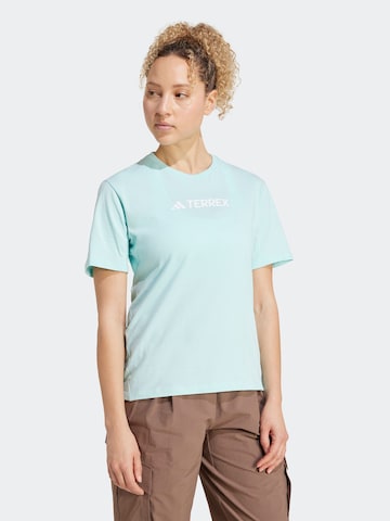 T-shirt fonctionnel ADIDAS TERREX en bleu : devant
