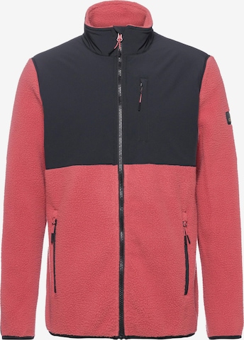 OCK Athletic Fleece Jacket in Red: front