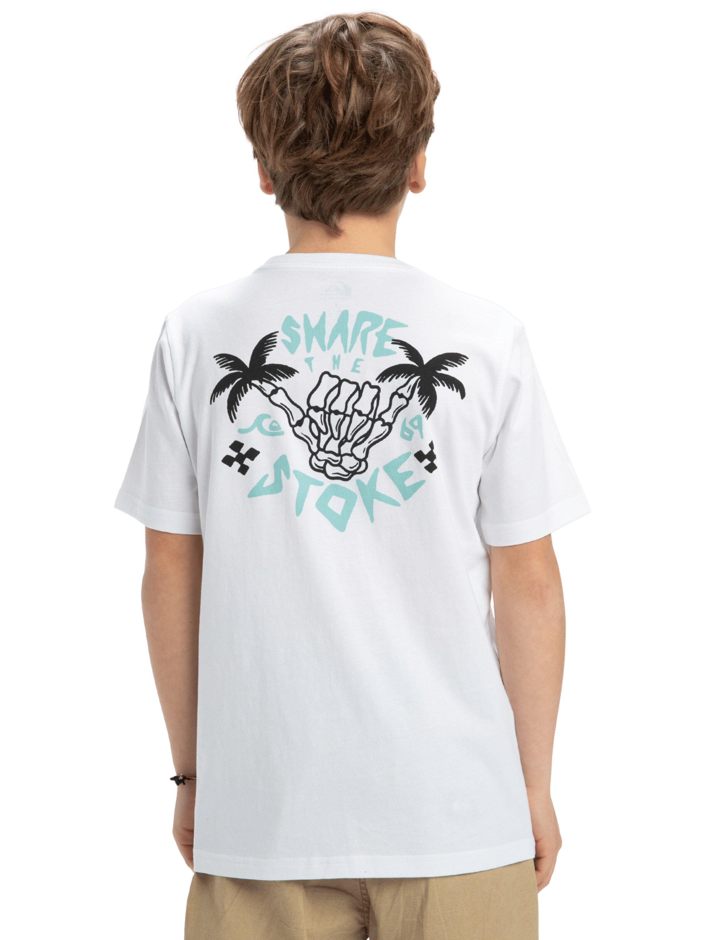 T-Shirt 'Ev Share The Stoke' QUIKSILVER en blanc : devant