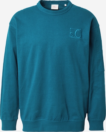s.Oliver Sweatshirt in Grün: Vorderseite