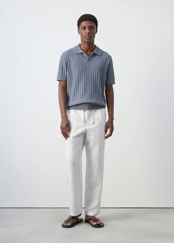 MANGO MAN Regular Pleat-Front Pants 'Sants' in White