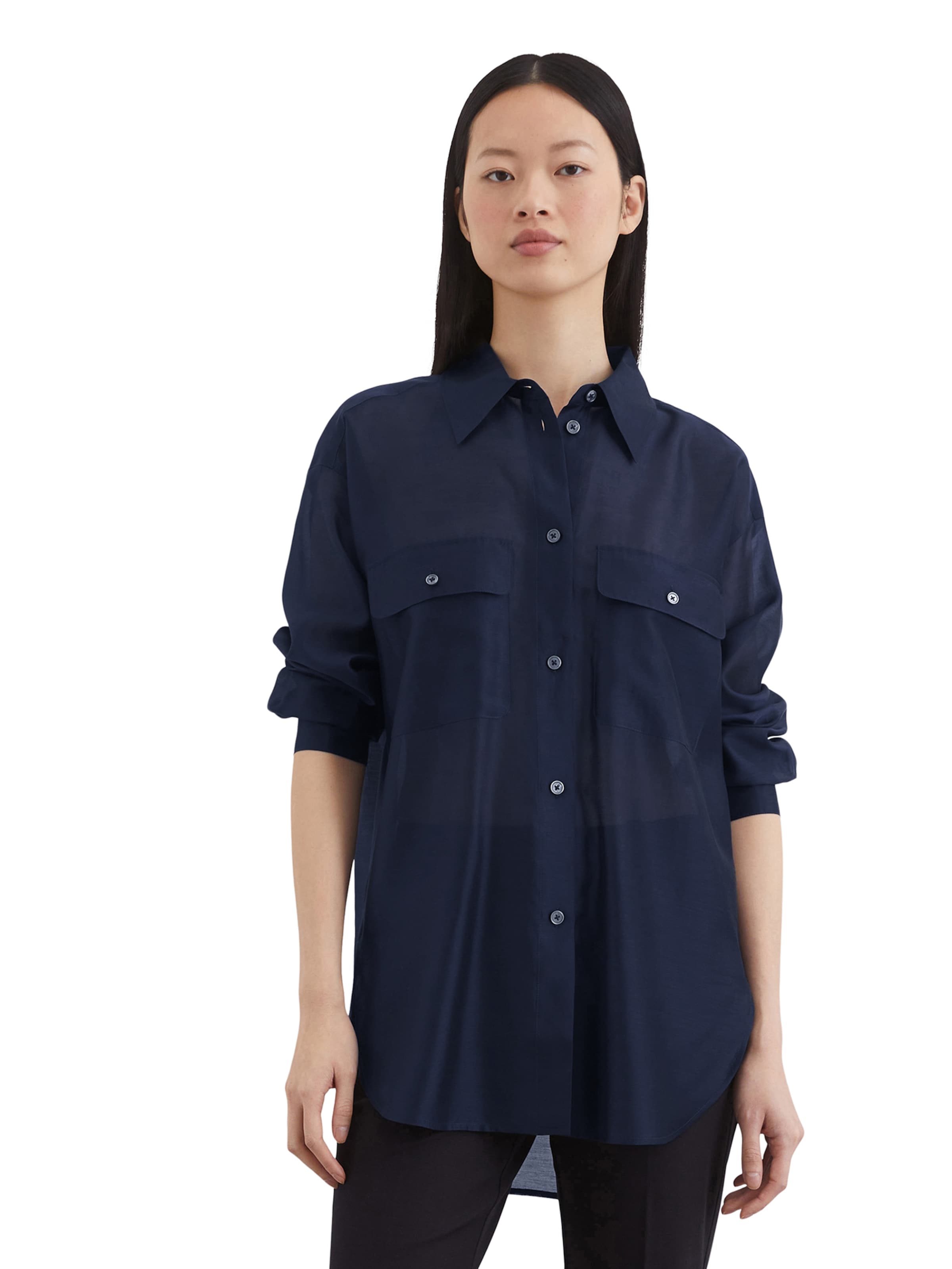 Marc O'Polo Bluse in Blau: Vorderseite