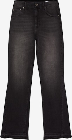 BershkaFlared/zvonoliki kroj Traperice - crna boja: prednji dio