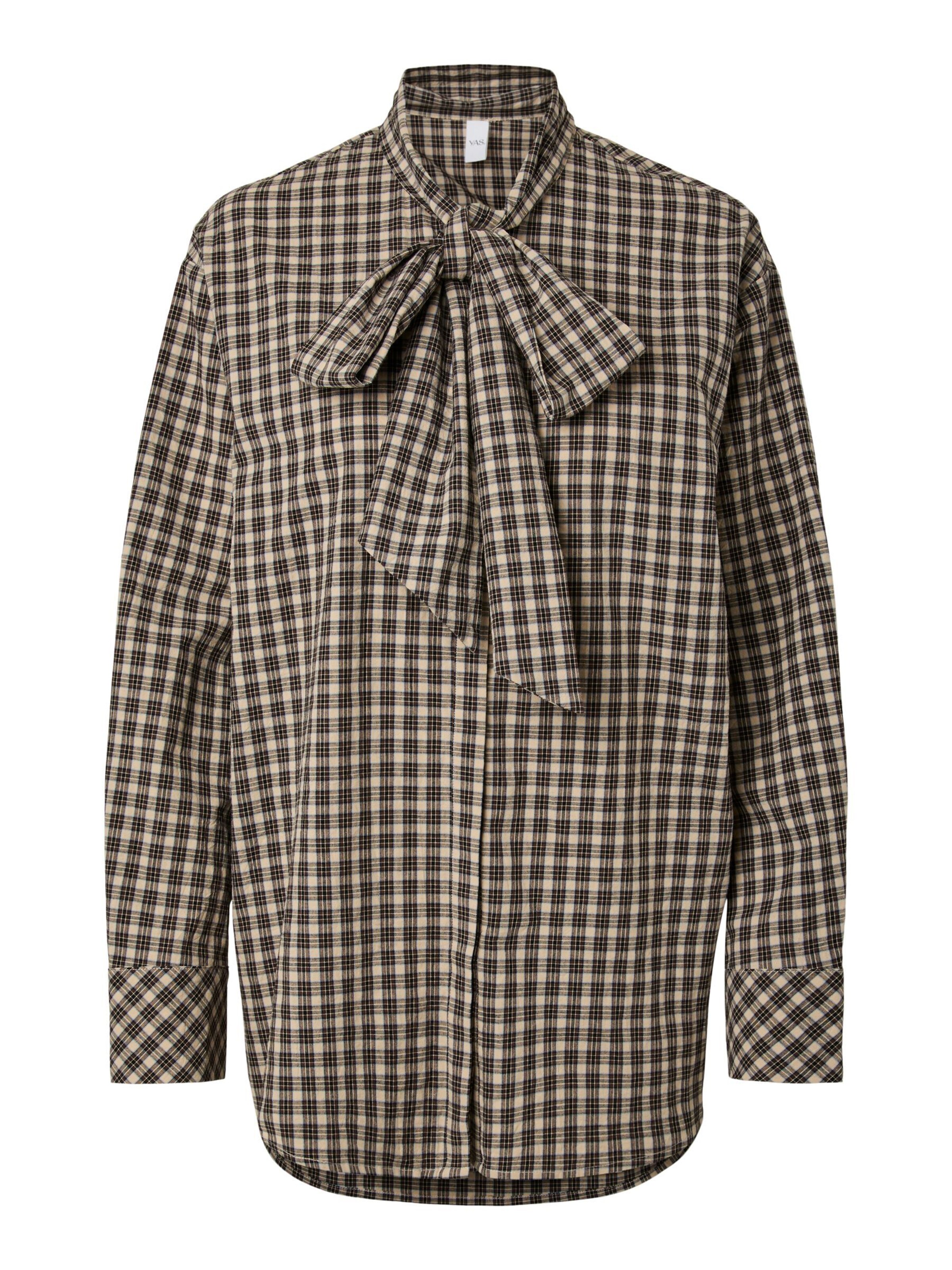 YAS Bluse 'YASCarlina' i brun: forside