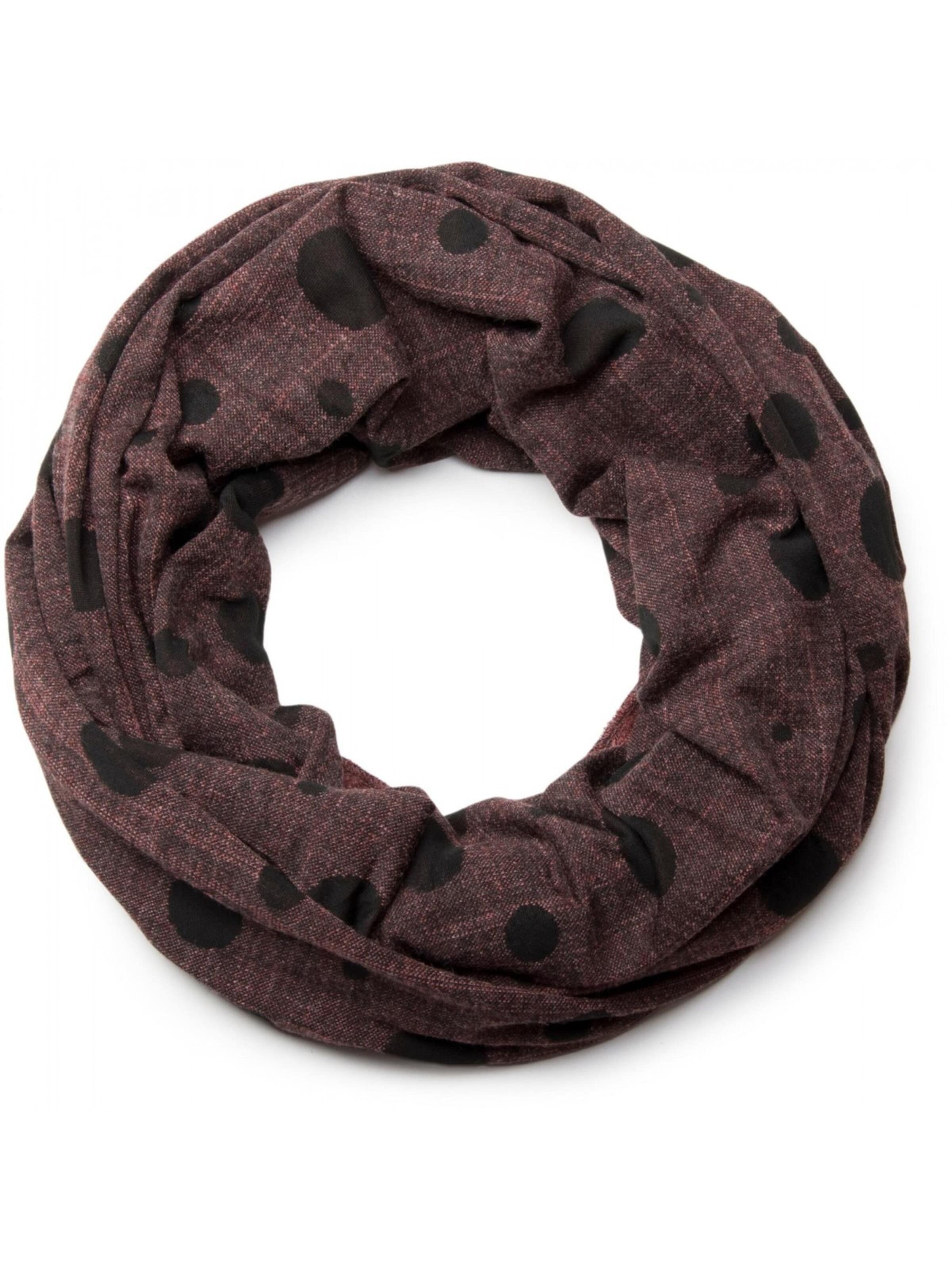 styleBREAKER Schlauchschal 'Loop Schal mit Sterne und Punkte Muster'‌‌‌‌‌‌‌‌‌ in Braun