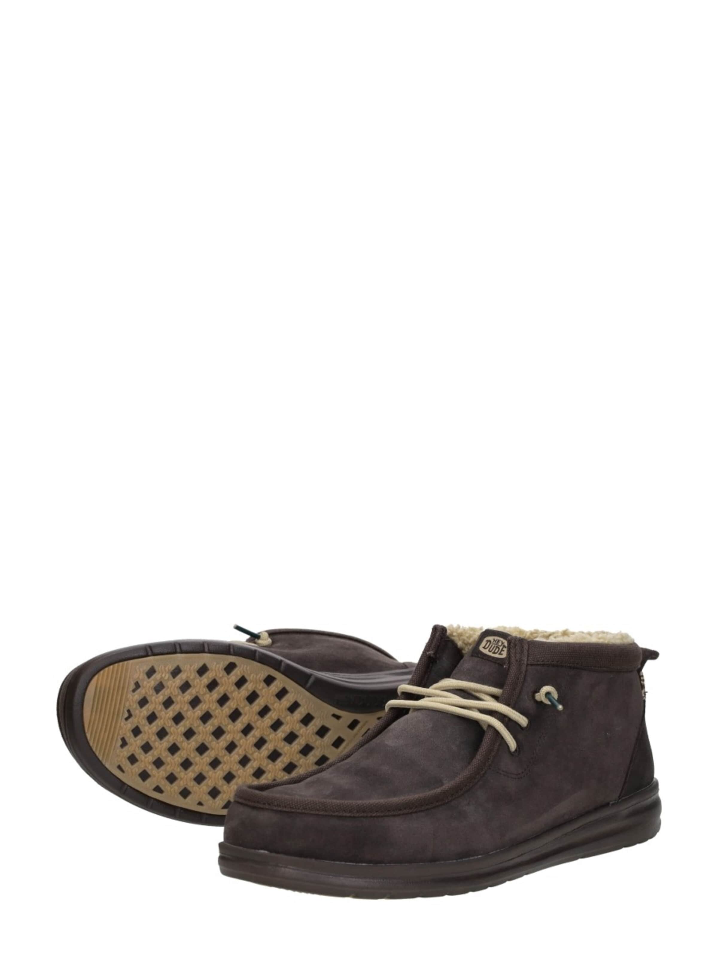 HEY DUDE Lace-up boot 'Wally Mid' in Brown