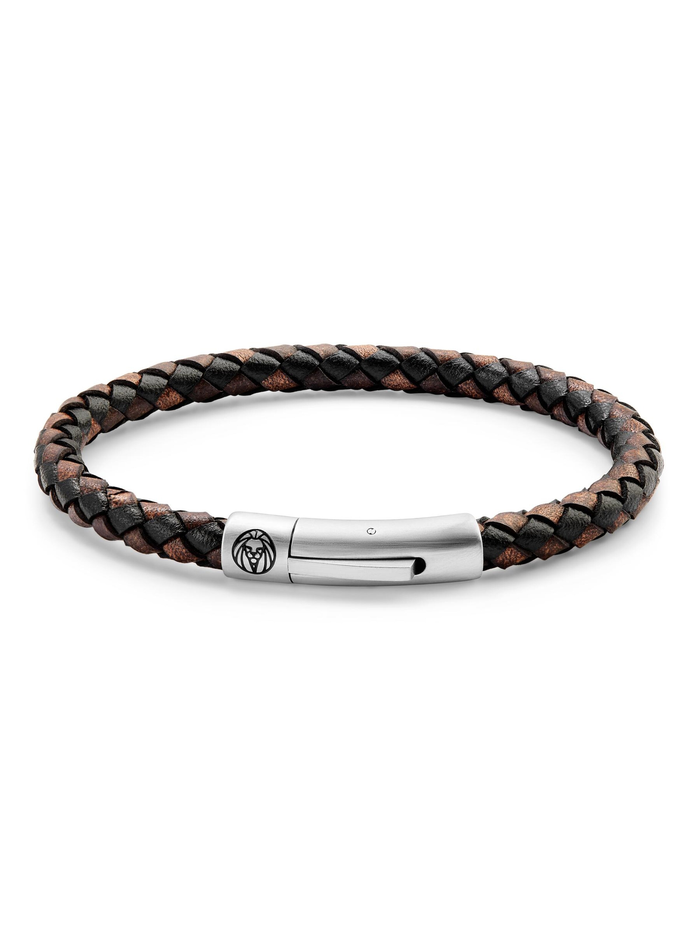 Lucleon Armband 'Collins'‌‌‌‌‌‌ in Braun: Vorderseite