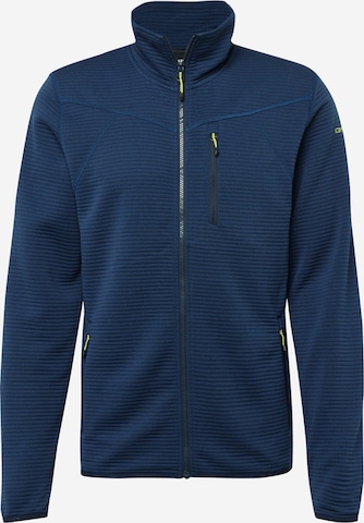 ICEPEAK Athletic Fleece Jacket 'BERTHOLD' in Blue: front