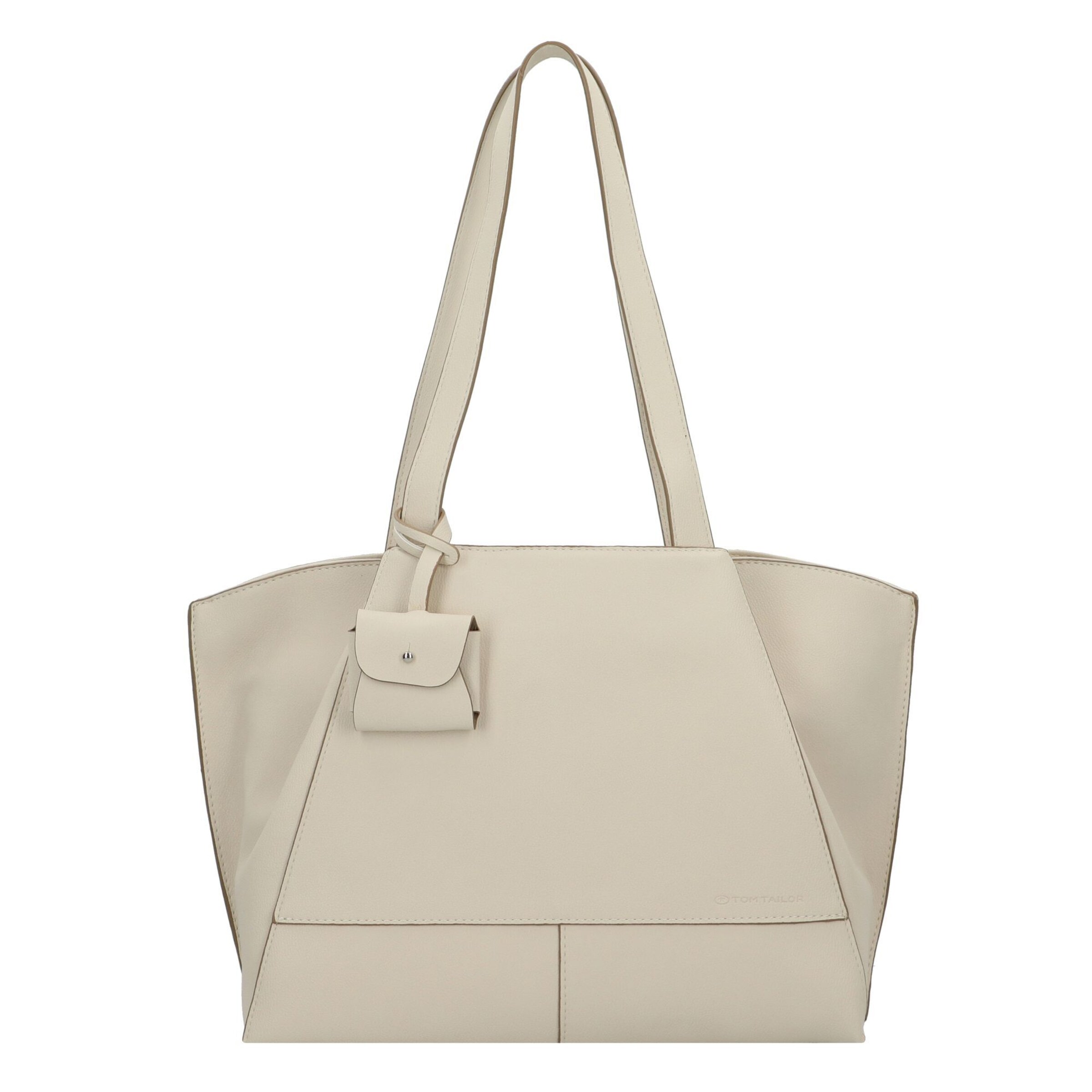 TOM TAILOR Shopper 'Adrienn' in Beige: voorkant