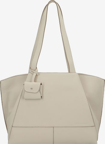 TOM TAILOR Shopper 'Adrienn' in Beige: voorkant