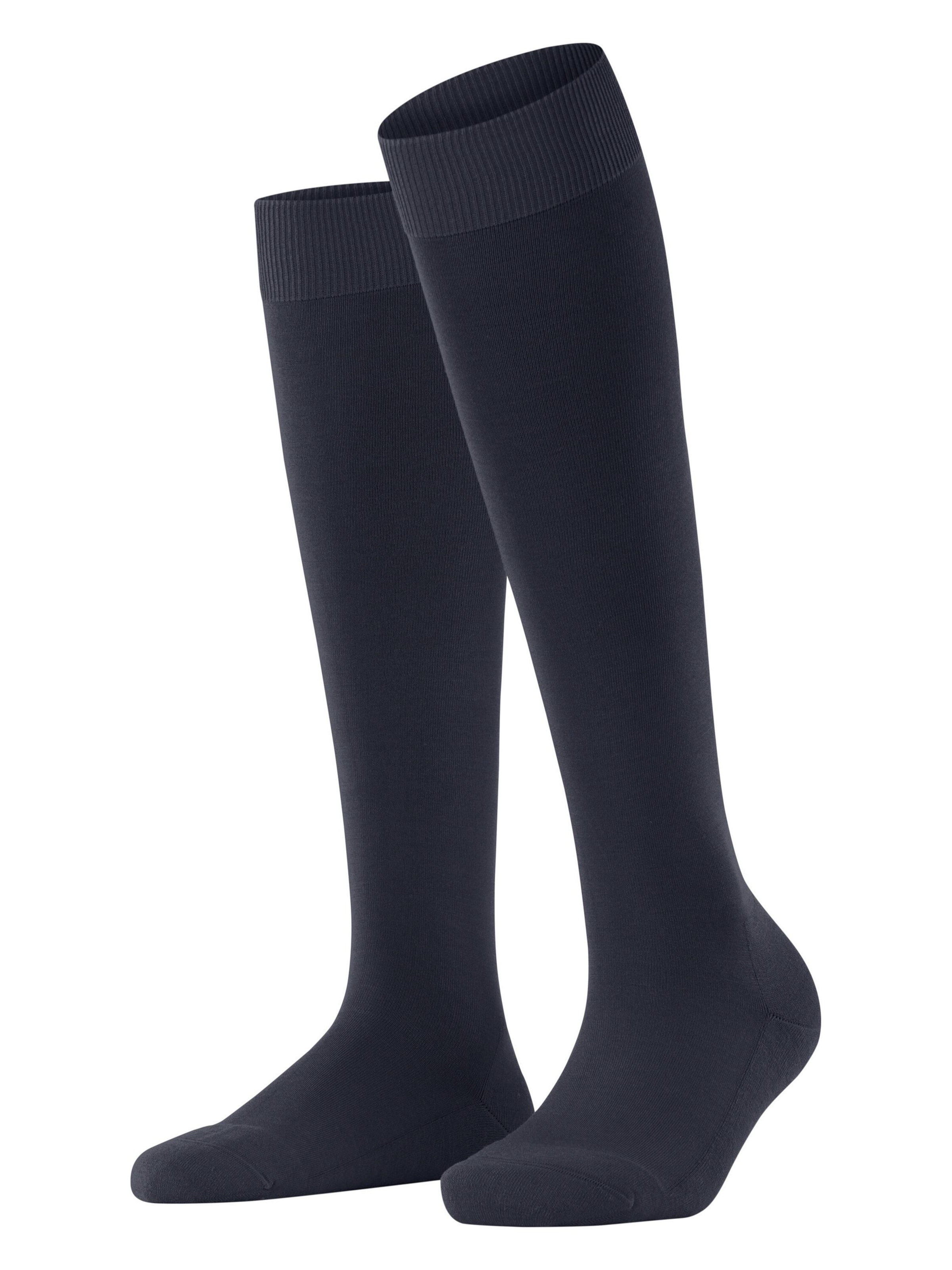 FALKE Knee High Socks 'ClimaWool' in Blue: front