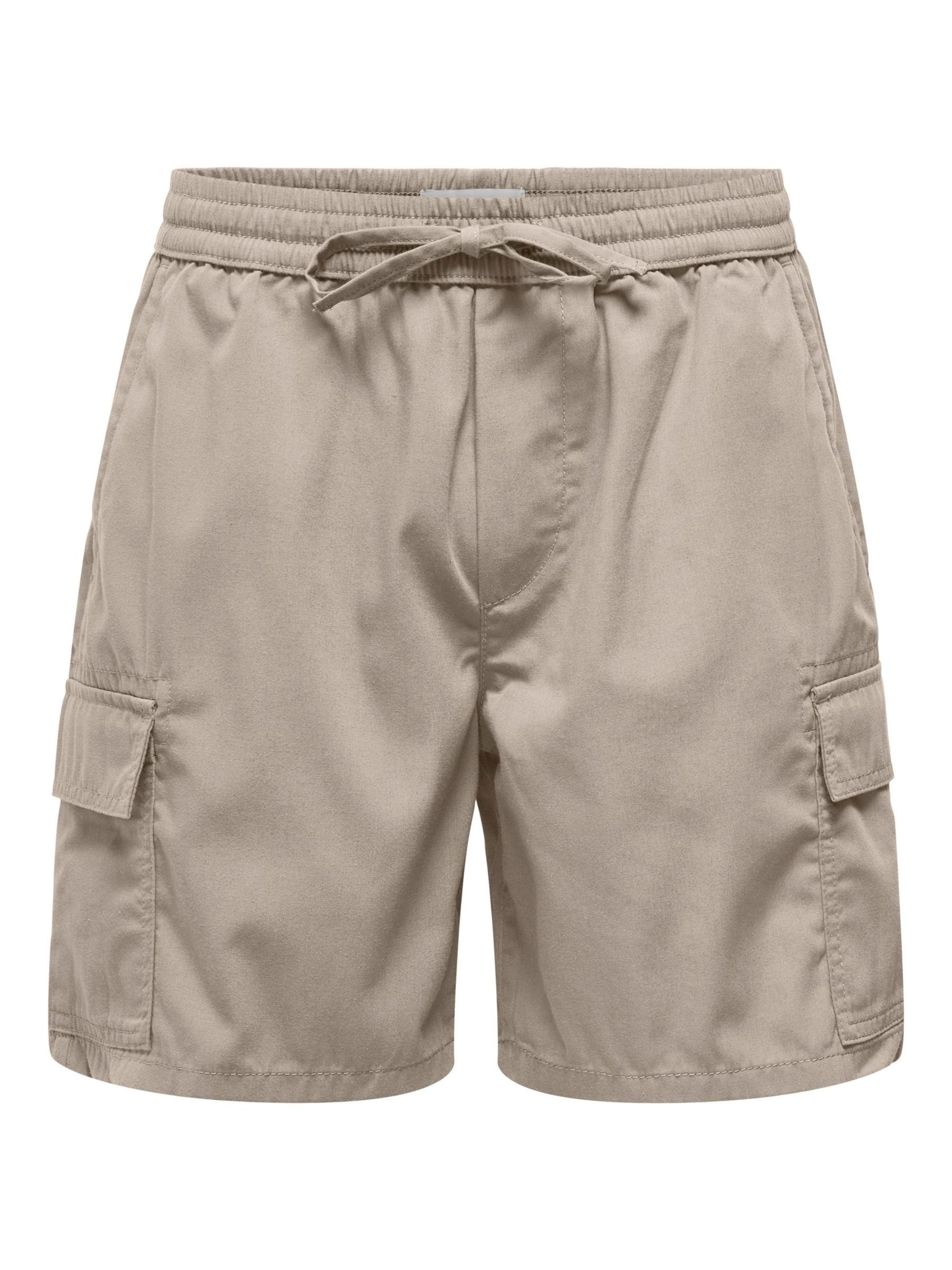 Only & Sons Regular Cargobroek 'ONSKal' in Beige: voorkant