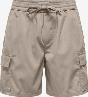 Only & Sons Regular Cargobroek 'ONSKal' in Beige: voorkant