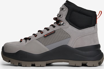 Tommy Jeans Veterboots in Grijs: voorkant