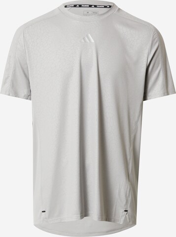 ADIDAS PERFORMANCE Funkční tričko 'Workout Pu Print' – šedá: přední strana