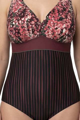 Ulla Popken Bustier Badpak in Lila