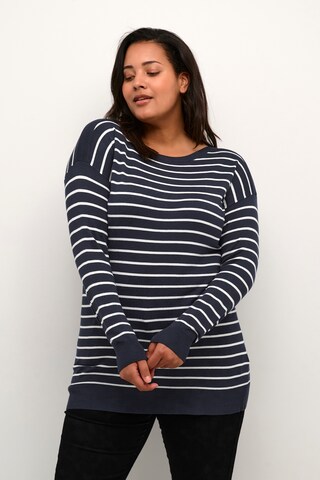 KAFFE CURVE Sweater 'Cmalan' in Blue: front