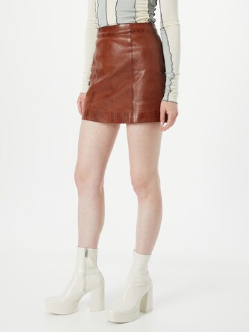 FREAKY NATION Skirt 'Twiggy Love' in Brown: front