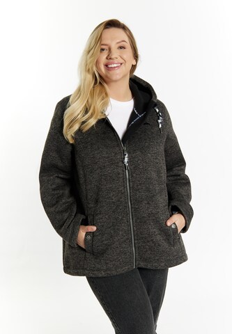 Schmuddelwedda Fleecejacke in Grau: Vorderseite