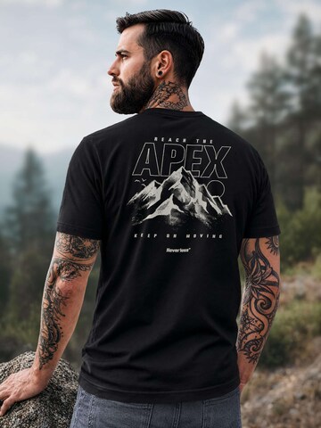 Neverless Shirt 'Apex mountain' in Black